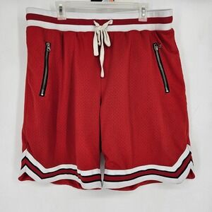 Bascom Projects Shorts Mens XXL 1993 XXV Mesh Basketball Red White
